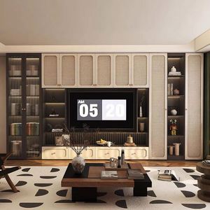 Hot Sale - Custom <b>Wall</b> <b>Mounted</b> <b>Tv</b> <b>Units</b> Modern Wooden <b>Tv</b> Stand Living Room Storage Cabinets Luxury <b>Tv</b> Cabinet - Product Image 4
