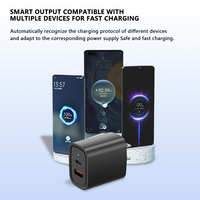 Chargeur de voyage universel OEM Adaptateur secteur US EU 30W Type C GaN Chargeur rapide PD USB C 5V/3A pour téléphone portable