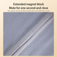 Rideau de porte à isolation thermique magnétique gris clair porte moustiquaire insonorisée d'hiver