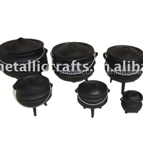 Wholesale Cast iron black African three legged potjie pot From m