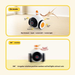 Popular Magic <strong>Wheel</strong> Teasing Toy for Cats Dogs Eco-Friendly Smart Kitten <strong>Racing</strong> Car Small Plastic Electric Space Product - Product Image 2
