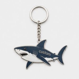 Llaveros de Metal con Diseño de Tiburón, Personalizados al por Mayor, de Alta Calidad, Estilo Oceánico, Impresión UV, Recuerdo de Fiesta en la Playa - Product Image 3