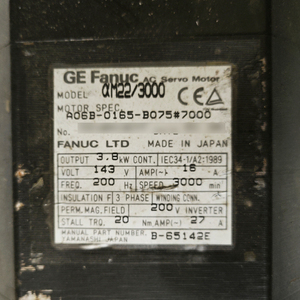 FANUC A06B-0165-B075 # Servomotor de CA Serie 7000 Alpha - Product Image 2