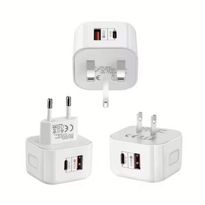 US/EU/UK PD Fast Charger 20W A+<b>C</b> Wall Charger USB <b>C</b> Power <b>Adapter</b> for Mobile Phone - Product Image 1