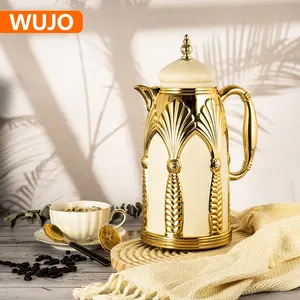 2023 New Arrival Luxury Thermal Thermos Tea Vacuum Dallah Jebena Ethiopian Arabic Turkish Coffee Pot with Glass Liner