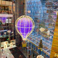 Décoration lumineuse personnalisée en forme de montgolfière pour Noël avec lumières LED pour l'aménagement extérieur, Halloween et Thanksgiving