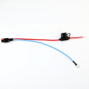 Cable de Alimentación de 30A con Conectores de Terminal de Cobre SC de 4.5mm, Cable de Conversión Azul y Rojo para Batería con Portafusibles Micro Mediano de 30A - Product Image 1