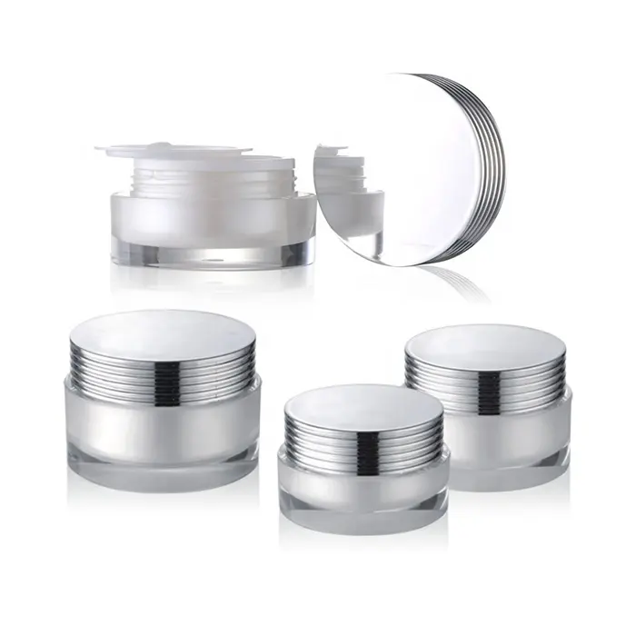 Ronde Acryl Jar Zalfpotje Cosmetische Verpakking Fabriek Prijs 15G 30G 50G Acryl Jar