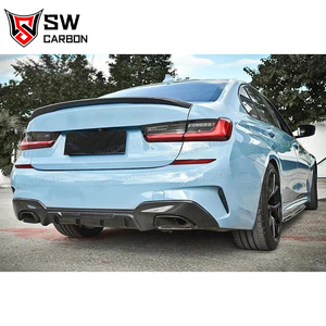 Para 3 Series G20 2020-2022 Kit de alerón de parachoques trasero Difusor de estilo MP de fibra de carbono epoxi pulido alto para 320i/325i/330i-New - Product Image 6