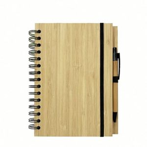 Custom A5 Spiral & Saddle Stitching Loose-Leaf Bamboo Notebook-Eco-Friendly Corporate Branding <b>Gift</b> for Business Promotions - Product Image 4