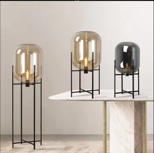 Lámpara de Pie de Diseño Contemporáneo, Trípode Decorativo para Dormitorio, Estudio y Oficina, Cuerpo de Hierro, Fuente de Luz LED, Novedad - Product Image 3