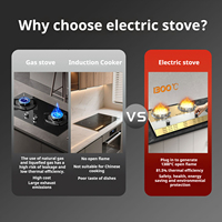 Cuisinière électrique portable à double brûleur, sans gaz, pour cuisine domestique, à flamme nue, OEM/ODM, nouvelle énergie