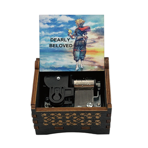 Dearly Beloved Wind up Music Box de Game Kingdom Hearts 18 Note Silver Movement Regalo especial para el cumpleaños de la familia de amigos - Product Image 1