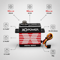 Servomoteur à engrenages en acier 25T 85kg XQ-POWER sans balais programmable étanche boîtier en aluminium CNC haute tension pour voiture RC et robot