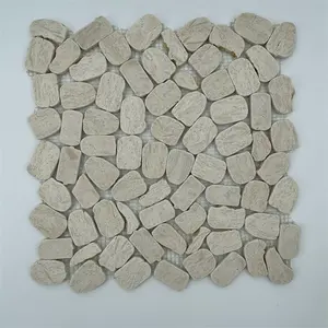 Dougbuild diğer doğal mermer mozaik fayans toptan Palermo yeniden yapılandırılmış taş çakıl mozaikler