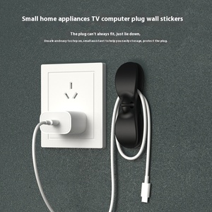 Gestion des câbles en plastique, support de prise murale pour chargeur d'alimentation et de données, <span class=keywords><strong>enrouleur</strong></span> de câble pour le rangement dans la cuisine et le salon - Product Image 2