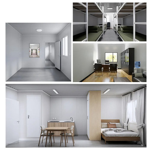 Style personnalisé 20Ft 40Ft Maison conteneur détachable petite maison modulaire préfabriquée assemblage facile hôtel portable immeuble de bureaux extérieur - Product Image 5