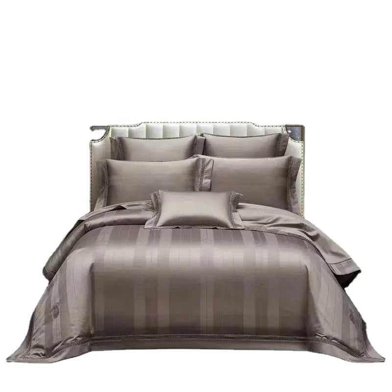 Custom new design Bed sheet manufacture 60s long staple cotton hot sale plain color bedding set and duvet cover set
