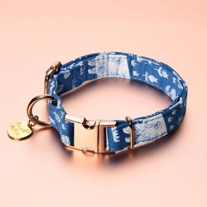 Collier pour chien et chat en coton de qualité supérieure taille M, confortable, élégant, design moderne et luxueux, réglable, design personnalisé, vente en gros - Product Image 1