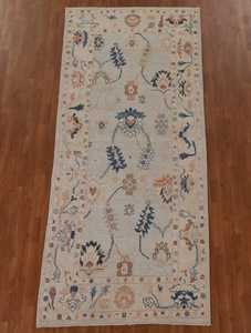 Teinture végétale Transitional Oushak Turkish beige Runner Rug 4x9 Ft Tapis en laine fait main personnaliser les tapis disponibles Prix de gros - Product Image 3