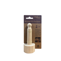 Plateau de semences de jardin en bois Tampers Mini outil d'aplatissement de compacteur de sol pour le jardinage