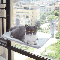 Hamac suspendu pour chat de haute qualité, robuste, sans cordon, pliable, avec coussin pour fenêtre