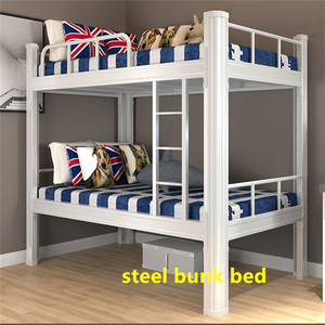 Современная зеленая кровать с металлическим каркасом, односпальная Складная двуспальная кровать, двухъярусная кровать с хранилищем для квартиры или школы - Product Image 3