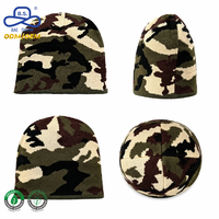 Bonnet tricoté camouflage personnalisé avec logo, imprimé camouflage, chaud pour l'hiver, unisexe, streetwear, vente en gros, ODM, OEM, fournisseur d'usine