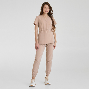 Bestexカスタムナーススクラブ病院制服ソフト生地女性ジョガースクラブセット抗しわファッショナブルなナース制服デザイン - Product Image 2