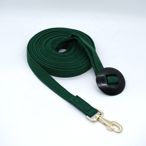 Ligne de longe en coton pour chevaux avec mousqueton et embout en caoutchouc - Product Image 2