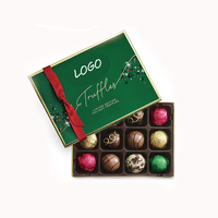 Bonbons de Noël de luxe personnalisés estampage à chaud biscuits barre sucrée boîte-cadeau vide d'emballage en papier de chocolat avec ruban