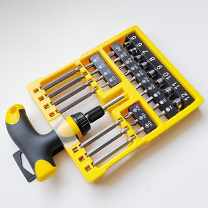 T-Type Ratchet <b>Screwdriver</b> <b>Set</b> 34-Piece Metric Alloy Steel Home Repair Tools - Product Image 1