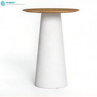 Ensemble de bar extérieur moderne et décontracté, table de bar en aluminium durable et chaise haute assortie pour hôtel, café, bistrot, terrasse, restaurant