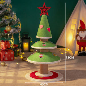 ต้นคริสต์มาสสำหรับแมว ตกแต่งภายในและภายนอกอาคาร ของเล่นแมว ที่ลับเล็บจากเส้นใยป่าน ต้นไม้แมวคริสต์มาส - Product Image 5