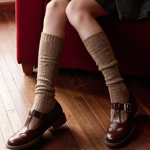 Chaussettes en laine mérinos haut de gamme Chaussettes pour femmes élégantes Chaussettes de mollet polyvalentes et simples - Product Image 4