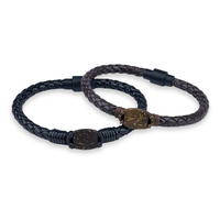 Bracelet en coquille de noix de coco NFC, bracelet intelligent en cuir chic, cadeaux de vacances, bracelet, 13,56 MHz RFID 213 215 216 OEM/ODM