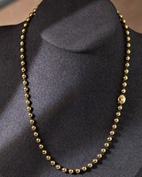 Collier bicolore distinctif plaqué noir en or massif 18 carats véritable, haut de gamme, sophistiqué, à largeur multiple, pour une présence élégante