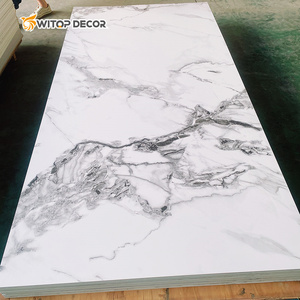 <strong>Marble</strong> Wall Panel 1220*2440mm Interior Decoration Marbling High Glossy PVC Plastic Sheet Carbon Slate <strong>Marble</strong> - Product Image 2