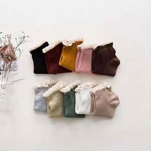 I-0207 New Design Women Cotton Short Lace Side Custom Tube <b>Sock</b> Womens <b>Socks</b> for Ladies <b>Girls</b> - Product Image 6