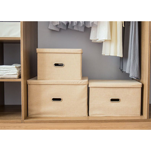 2023 New Arrival Cloth Art Linen Foldable Home Organizer Clothing Toys Books Snacks Storage Boxes Organizers