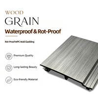 Panneau de bardage WPC co-extrudé moderne pour façade, pour la construction de maisons et de bâtiments commerciaux en extérieur, ignifuge et imperméable