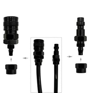 Regulador de CO2 Mini HPA de Aleación de Aluminio Negro con Conector Foster US, Manómetro Ajustable de 40-200 PSI, Manguera en Espiral G1/2-14 para Botella, OEM - Product Image 5