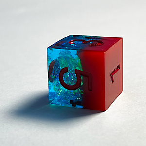 การจับคู่สีของซูเปอร์แมน -- ทำด้วยมือเรซิ่นสีแดงมีคมลูกเต๋า DND-เกม RPG - Product Image 5