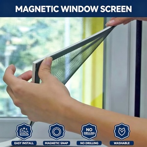 Mosquitera Magnética para Ventana, Autoadhesiva, con Imán Fuerte, Lavable, de Malla de Fibra de Vidrio, Sin Perforaciones, Antimosquitos, para Ventanas del Hogar - Product Image 1