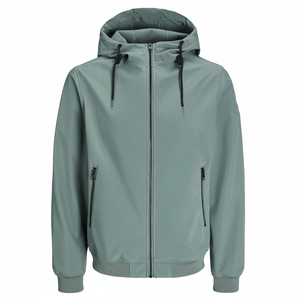 Veste de bombardier réversible coupe-vent en polaire douce respirante veste Softshell de randonnée tactique coupe-vent softshell imperméable - Product Image 1