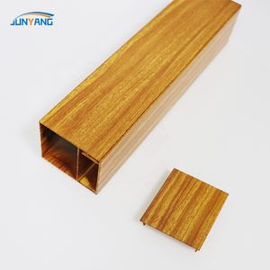 Benutzer definierte 6000er Serie Aluminium Extrusion Holzmaserung Gedruckte Büro trennwand Quadratische Hohlrohr Aluminium profile - Product Image 2