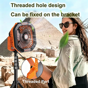 New Outdoor Camping Dormitory Desktop Small <b>Fan</b> <b>Tent</b> Hook Remote Control Lighting Mobile Phone Reverse Charging 4th Gear - Product Image 5