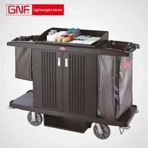Southern GNF SFC01 layanan kamar Hotel kereta <span class=keywords><strong>Linen</strong></span> plastik troli pembersih kerja lantai khusus - Product Image 5
