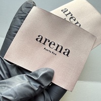 Etiquettes thermocollantes en tissu doux avec logo personnalisé pour vêtements Étiquettes populaires de vêtements tissés blancs droits