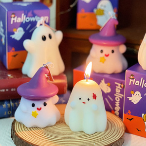 Easter Halloween Ghost Spooky Goth Lovely Decorative <b>Gifts</b> Holidays Party Scented White Soy Wax <b>Candles</b> - Product Image 1
